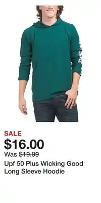 TJ Maxx Upf 50 Plus Wicking Good Long Sleeve Hoodie offer