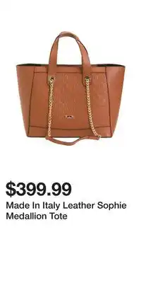 TJ Maxx Made In Italy Leather Sophie Medallion Tote offer