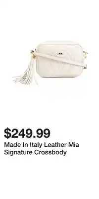 TJ Maxx Made In Italy Leather Mia Signature Crossbody offer