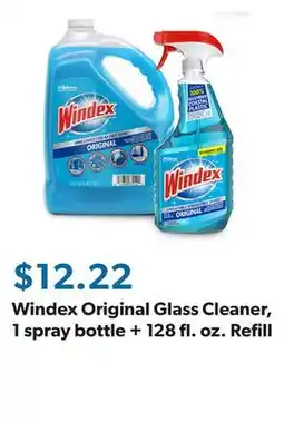 Sam's Club Windex Original Glass Cleaner, 1 spray bottle + 128 fl. oz. Refill offer