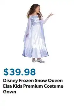 Sam's Club Disney Frozen Snow Queen Elsa Kids Premium Costume Gown offer