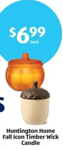 Aldi Huntington Home Fall Icon Timber Wick Candle offer