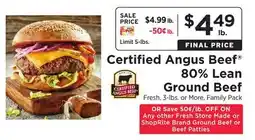 ShopRite 80% Lean Ground Beef offer