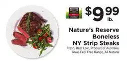 ShopRite Boneless NY Strip Steaks offer