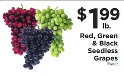 ShopRite Red, Green & Black Seedless Grapes offer