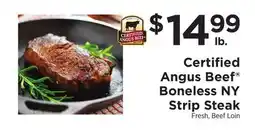 ShopRite Boneless NY Strip Steak offer