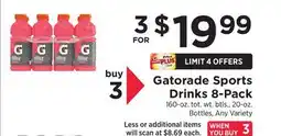 ShopRite Gatorade Sports Drinks 8-Pack offer