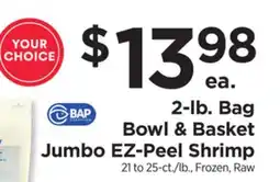 ShopRite 2-lb. Bag. Jumbo EZ-Peel Shrimp offer