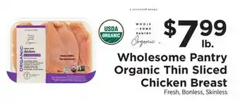 ShopRite Wholesome Pantry Organic Thin Sliced Chicken Breast offer