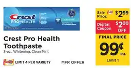 ShopRite Pro Health Toothpaste offer