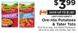 ShopRite Potatoes & Tater Tots offer