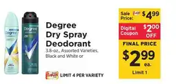 ShopRite Dry Spray Deodorant offer