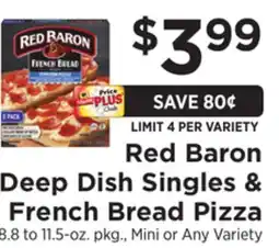 ShopRite Deep Dish Singles & French Bread Pizza offer