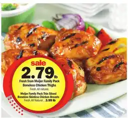 Meijer Meijer Family Pack Boneless Chicken Thighs offer