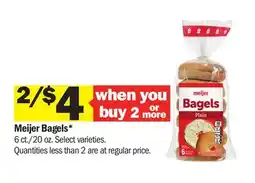 Meijer Meijer Bagels offer