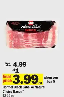 Meijer Hormel Black Label or Natural Choice Bacon offer