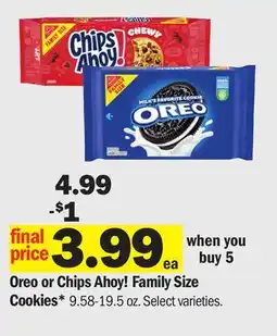 Meijer Oreo or Chips Ahoy! Family Size Cookies offer