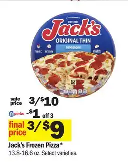 Meijer Jack's Frozen Pizza offer