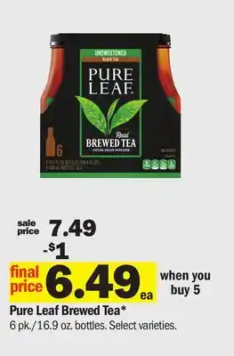 Meijer Pure Leaf Brewed Tea offer