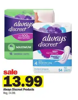 Meijer Always Discreet Products offer