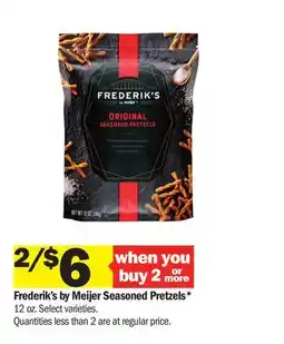 Meijer Frederik's by Meijer Seasoned Pretzels offer