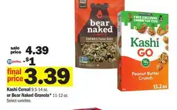 Meijer Kashi Cereal 9.5-14 oz. or Bear Naked Granola* 11-12 oz offer