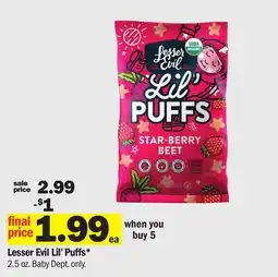 Meijer Lesser Evil Lil' Puffs offer