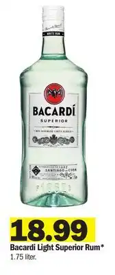 Meijer Bacardi Light Superior Rum offer