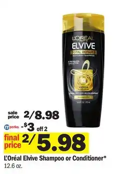Meijer L'Oréal Elvive Shampoo or Conditioner offer