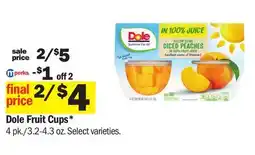 Meijer Dole Fruit Cups offer