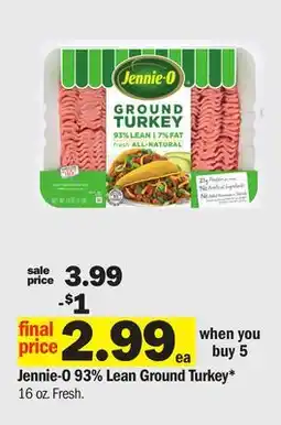 Meijer Jennie-O 93% Lean Ground Turkey offer
