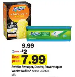 Meijer Swiffer Sweeper, Duster, Powermop or WetJet Refills offer