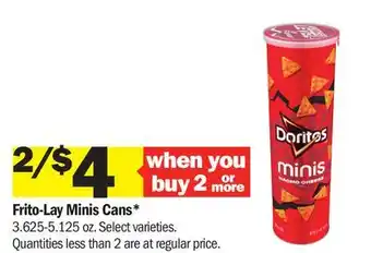 Meijer Frito-Lay Minis Cans offer