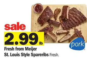 Meijer Fresh from Meijer St. Louis Style Spareribs offer