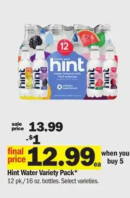 Meijer Hint Water Variety Pack offer