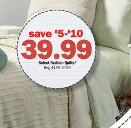 Meijer Select Fashion Quilts offer