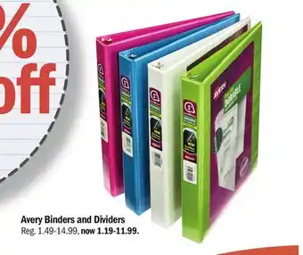 Meijer Avery Binders and Dividers offer