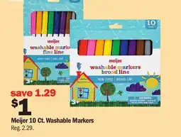 Meijer Meijer 10 Ct. Washable Markers offer