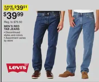 Dunham's Sports MEN'S RED TAB JEANS offer