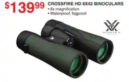 Dunham's Sports VORTEX CROSSFIRE HD 8X42 BINOCULARS offer