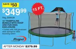 Dunham's Sports 15' TRAMPOLINE BUNDLE WITH HOOP AND FUN-RING ENCLOSURE offer
