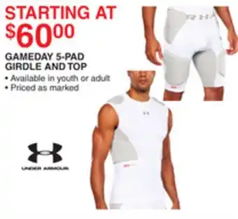 Dunham's Sports UNDER ARMOUR GAMEDAY 5-PAD GIRDLE AND TOP offer