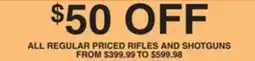 Dunham's Sports RIFLES AND SHOTGUNS offer
