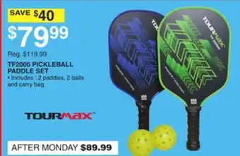 Dunham's Sports TOURMAX PICKLEBALL PADDLE SET offer