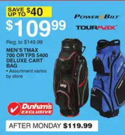 Dunham's Sports MEN'S TMAX 700 OR TPS 5400 DELUXE CART BAG offer