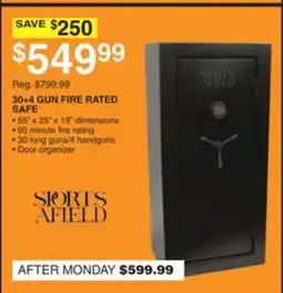 Dunham's Sports SPORTS AFIELD 30 + 4 GUN FIRE RATED SAFE offer