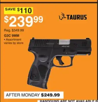 Dunham's Sports TAURUS G3C 9MM offer