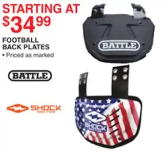 Dunham's Sports FOOTBALL BACK PLATES offer
