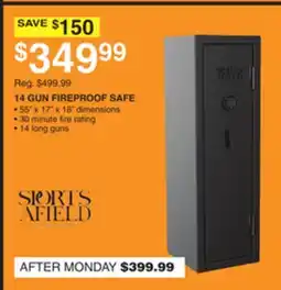 Dunham's Sports SPORTS AFIELD 14 GUN FIREPROOF SAFE offer