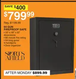 Dunham's Sports SPORTS AFIELD 64 GUN FIREPROOF SAFE offer